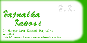 hajnalka kaposi business card